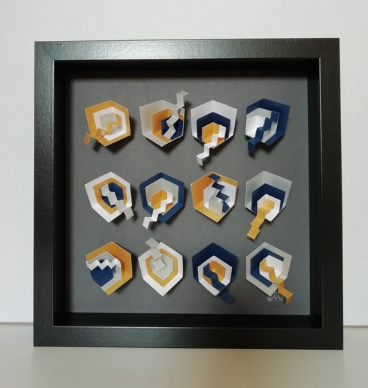 Excalade vue frontale - art constructiviste géométrique contemporain