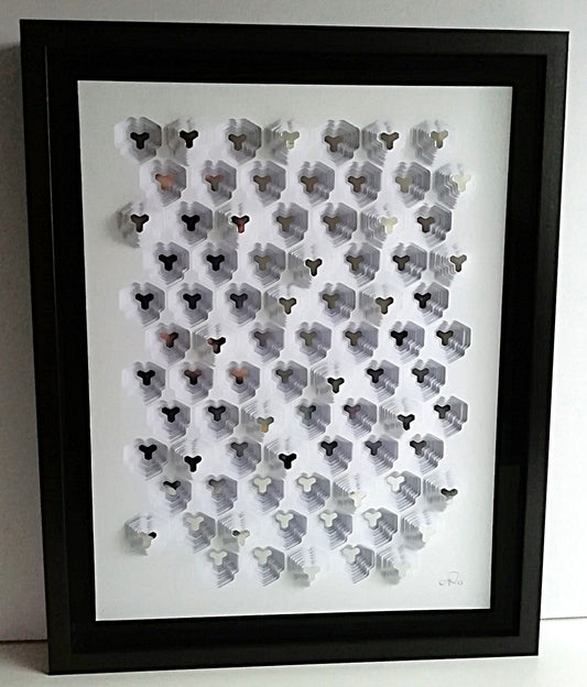 Difraction Hexagonale cristallographie optique, science esthétique contemporaine