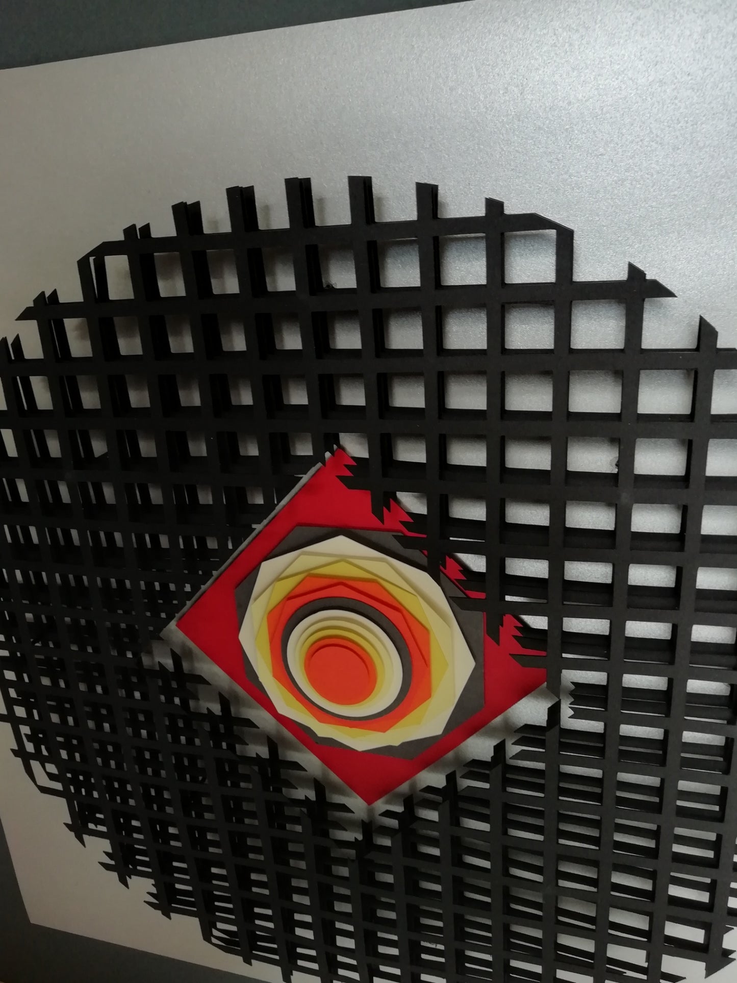 Détail central Grillade chaleur conceptuelle et intersection mathématique