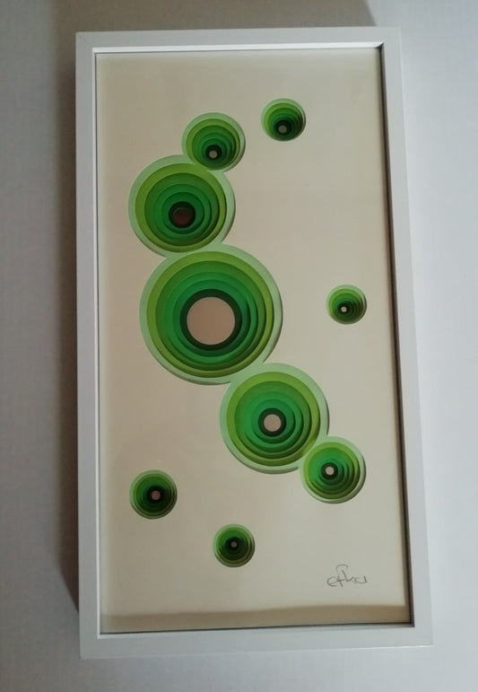 Bulles en Pop vue frontale - composition colorée dynamique ludique