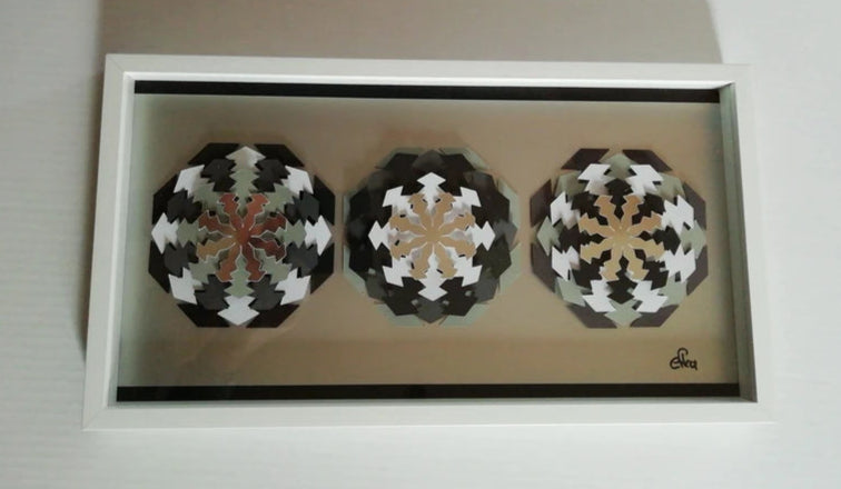 Tonnerre vue frontale, mandala spirituel contemporain et art radial méditatif