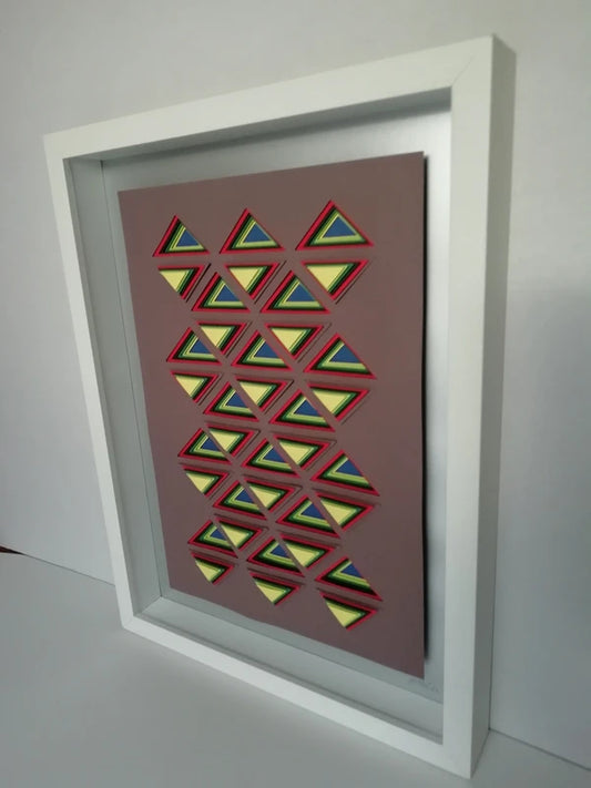 Profil droit Triangulation Pop, Op Art Riley Vasarely et vibrations rétiniennes