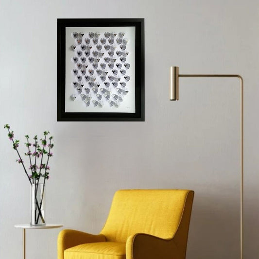 Diffraction Hexagonale - art optique papier 3D cristallin géométrie complexe