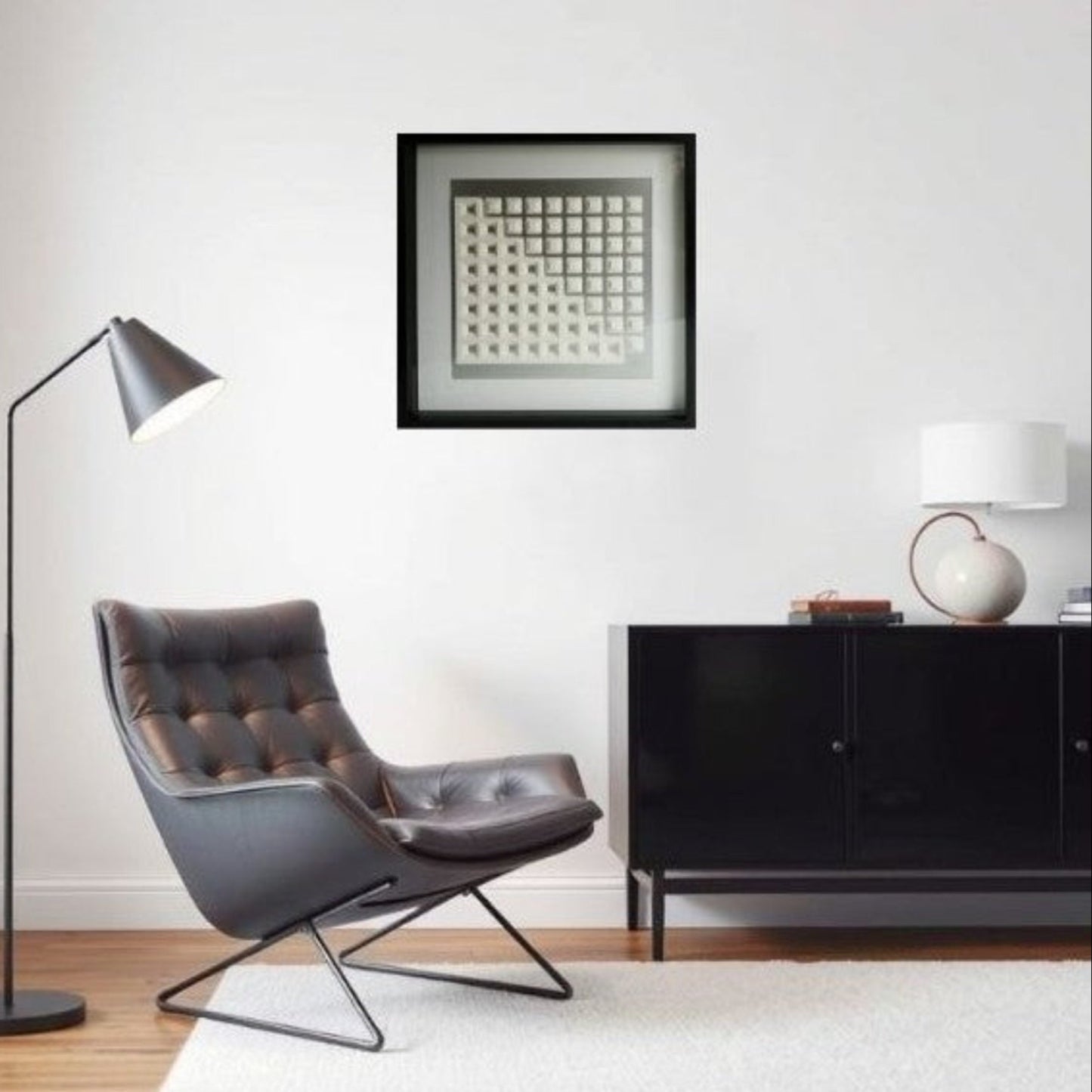 Face à Face - art minimaliste géométrique dialogue carré abstrait contemporain