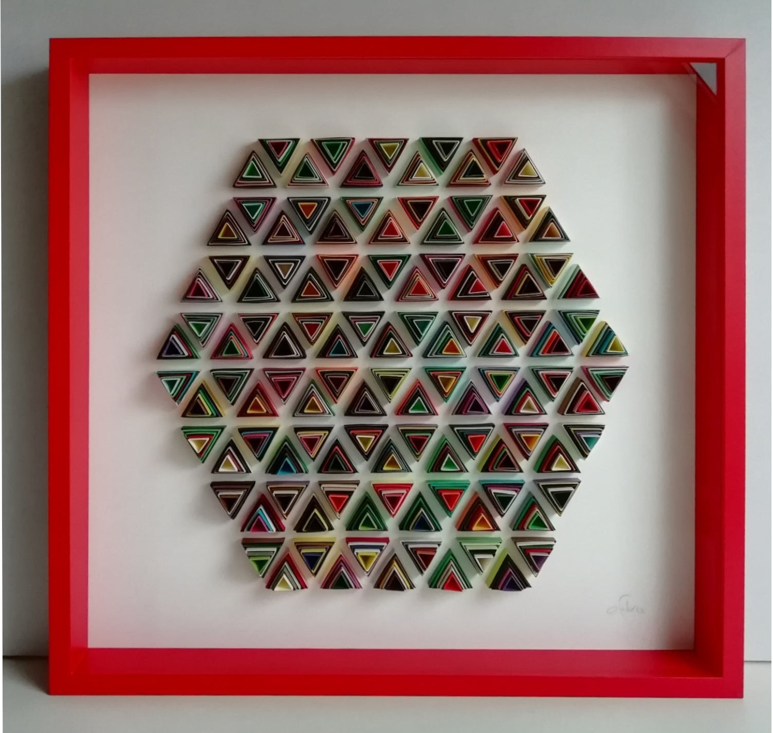 Triangulation frontale - kaléidoscope géométrique méditation hexagonale