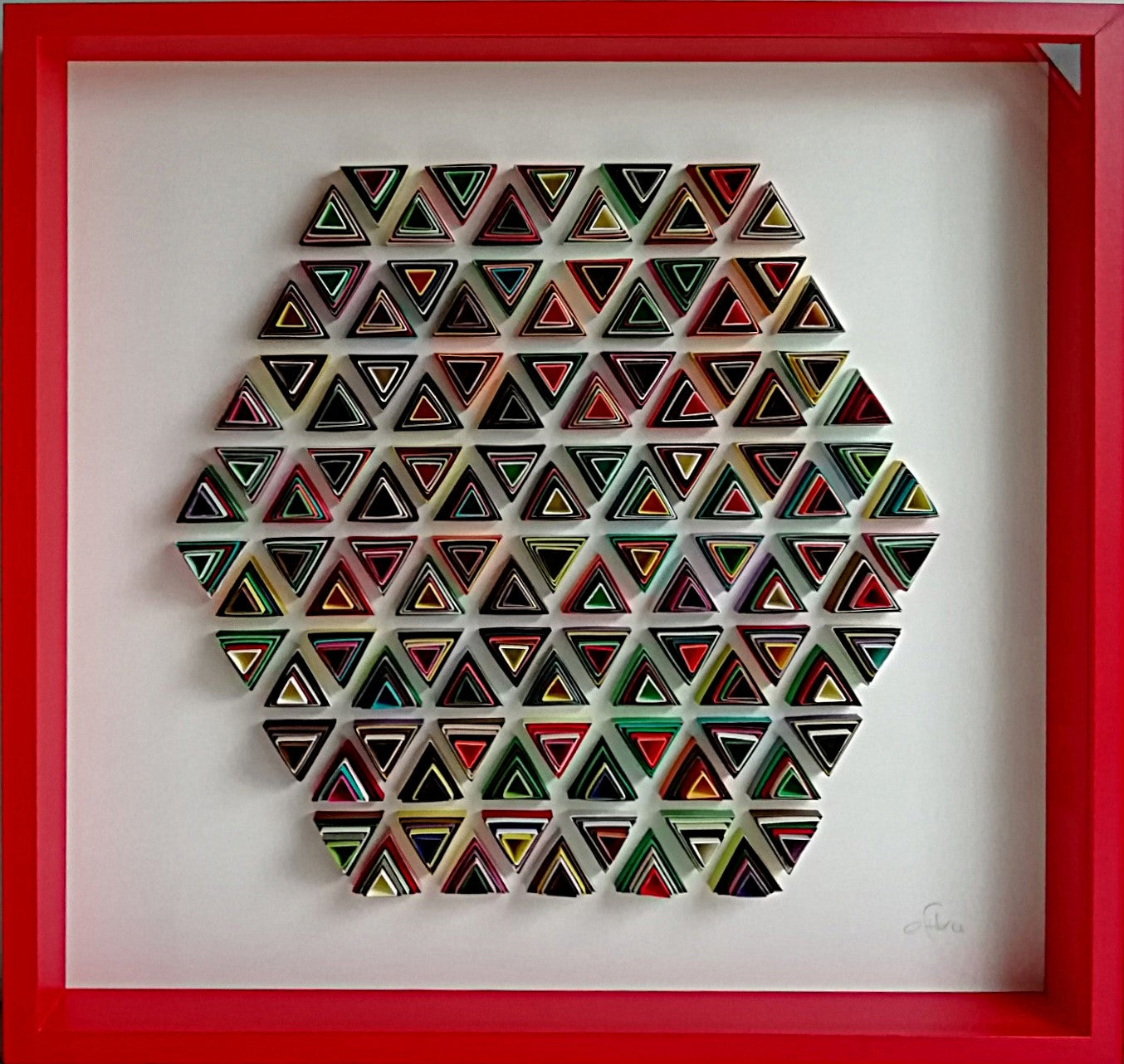  Triangulation face - géométrie sacrée symphonie chromatique triangulaire