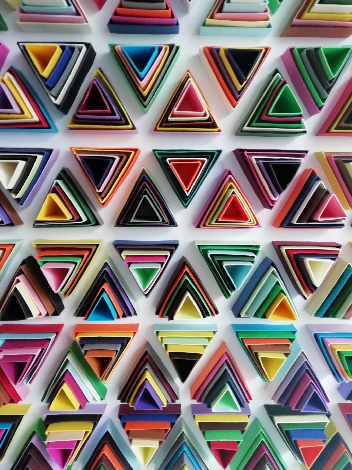 Détail central Triangulation - fractales contemplatives ordre mathématique universel