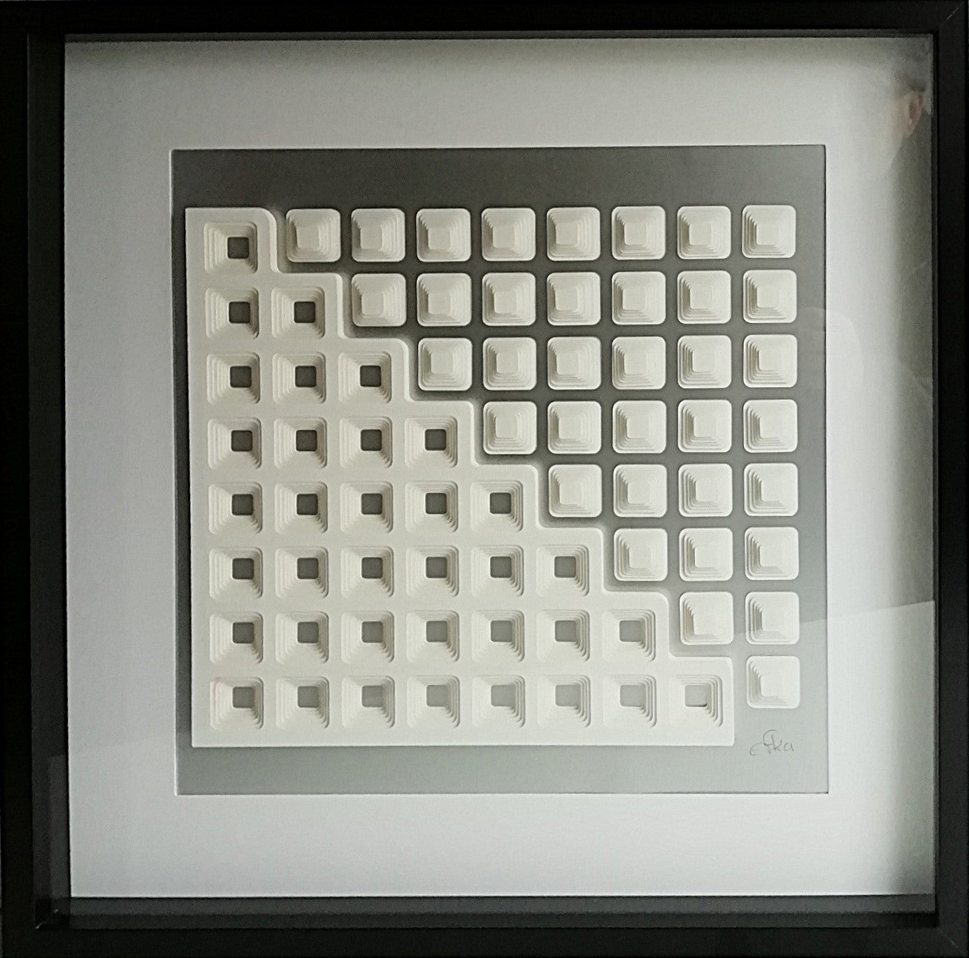 Face à Face - sculpture 3D murale composition dynamique art abstrait minimaliste