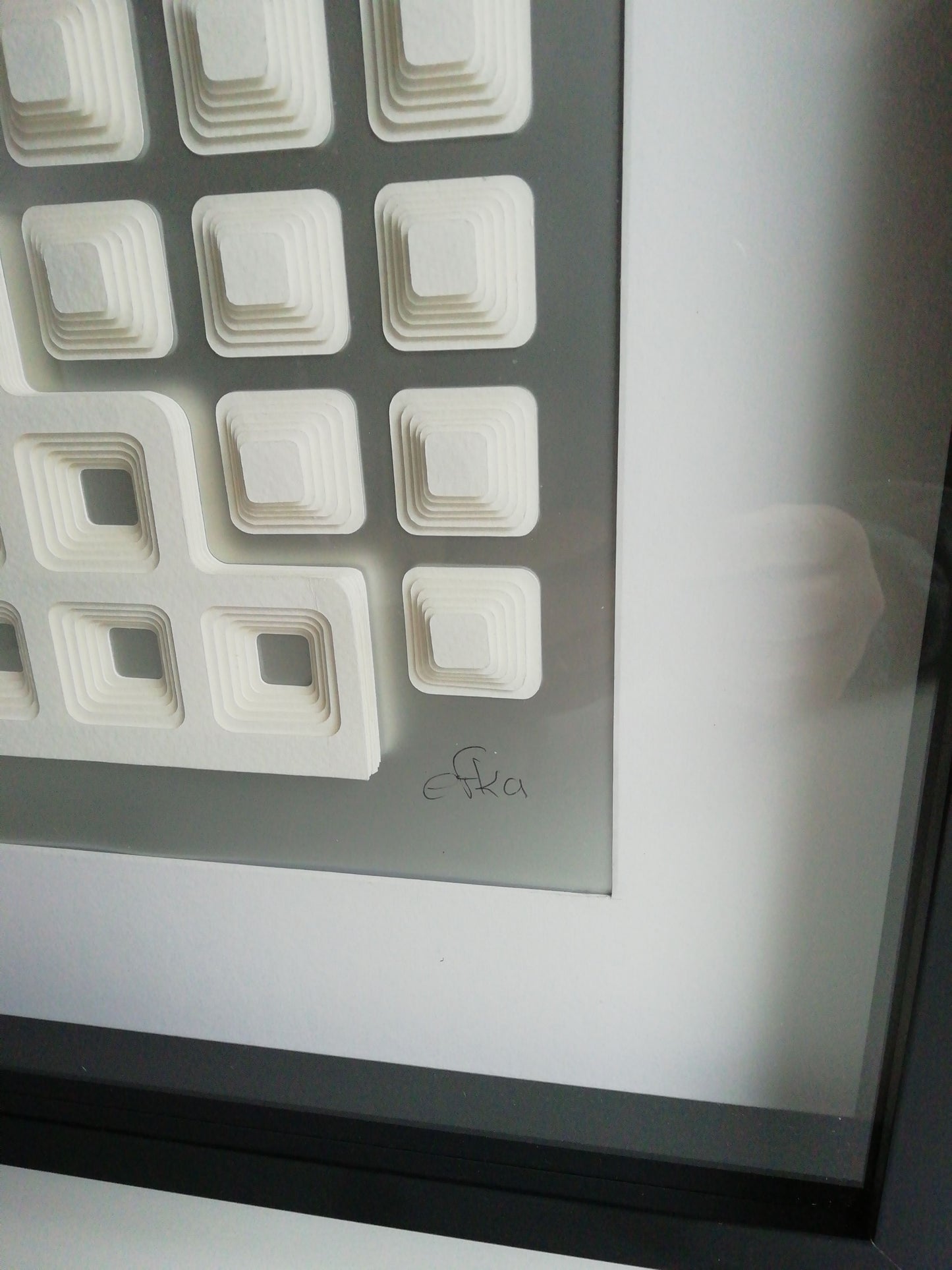 Face à Face détail - œuvre papier minimaliste vue près