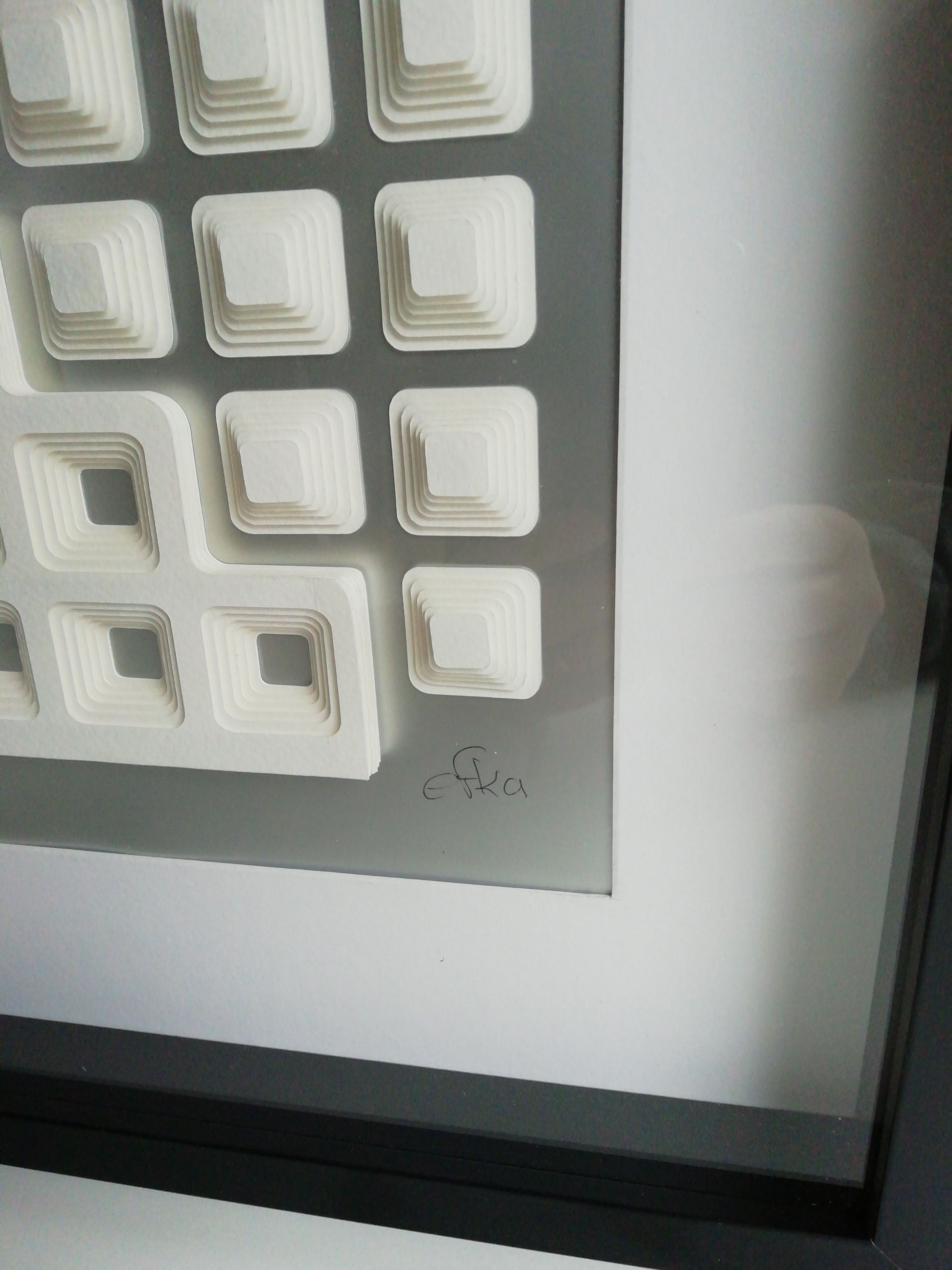 Face à Face détail - œuvre papier minimaliste vue près