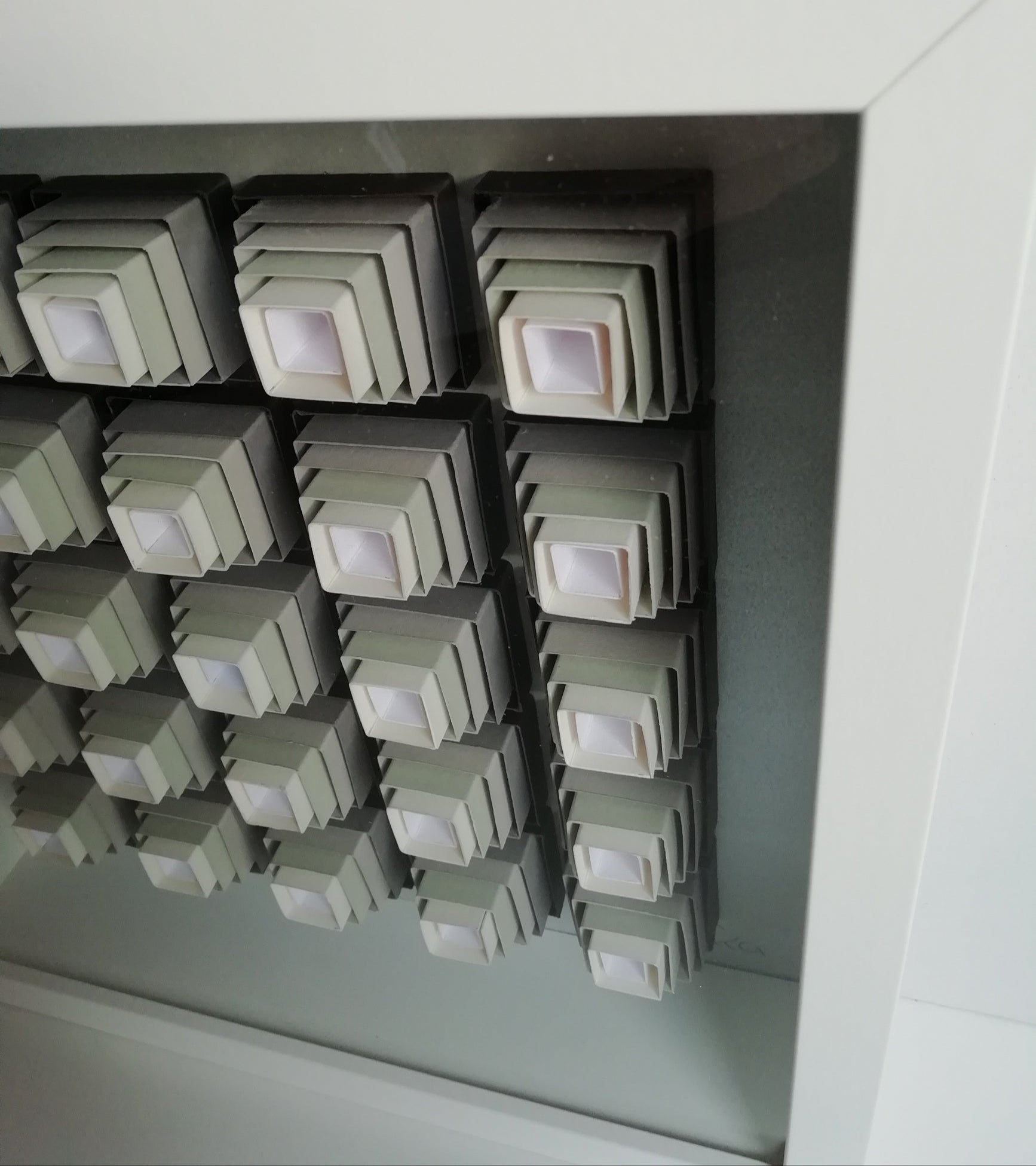 Art 3D cubes, illusion optique vue latérale