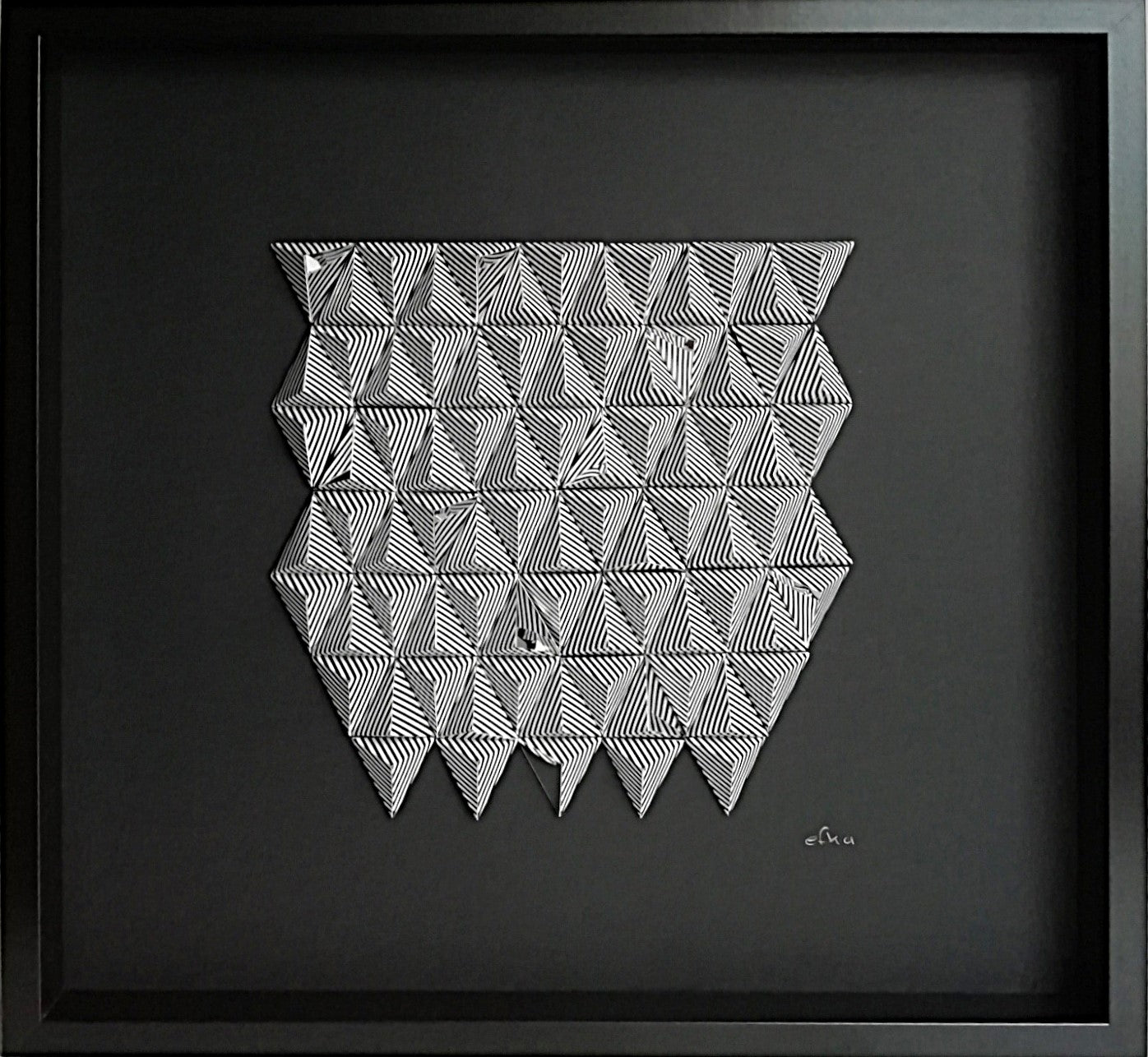Op Art historique Pop Triangles, contraste radical Vasarely 