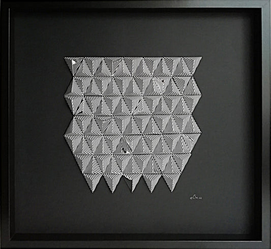 Op Art historique Pop Triangles, contraste radical Vasarely 