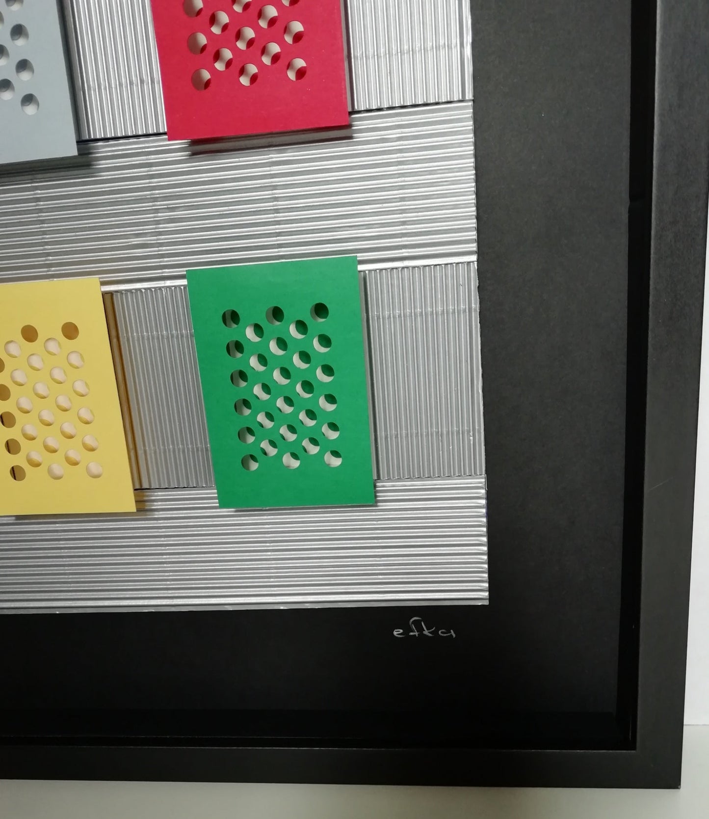 Façade latéral - Op Art coloré effet ombres volets