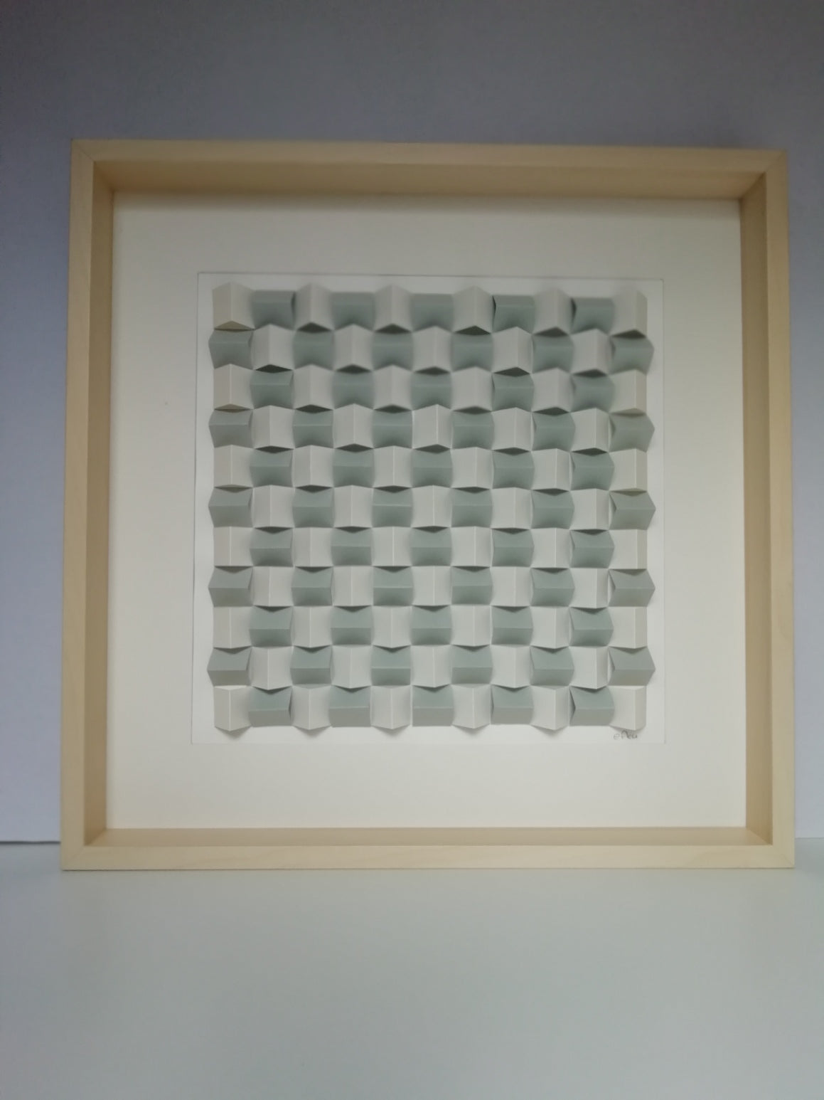 Diedral 02  - sculpture papier blanc jeu ombres lumière