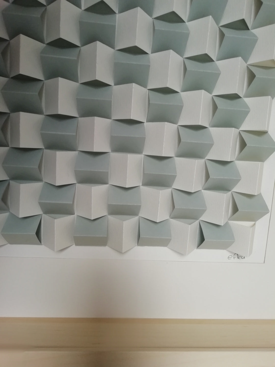 Diedral 02 angle - art minimaliste papier blanc contemporain