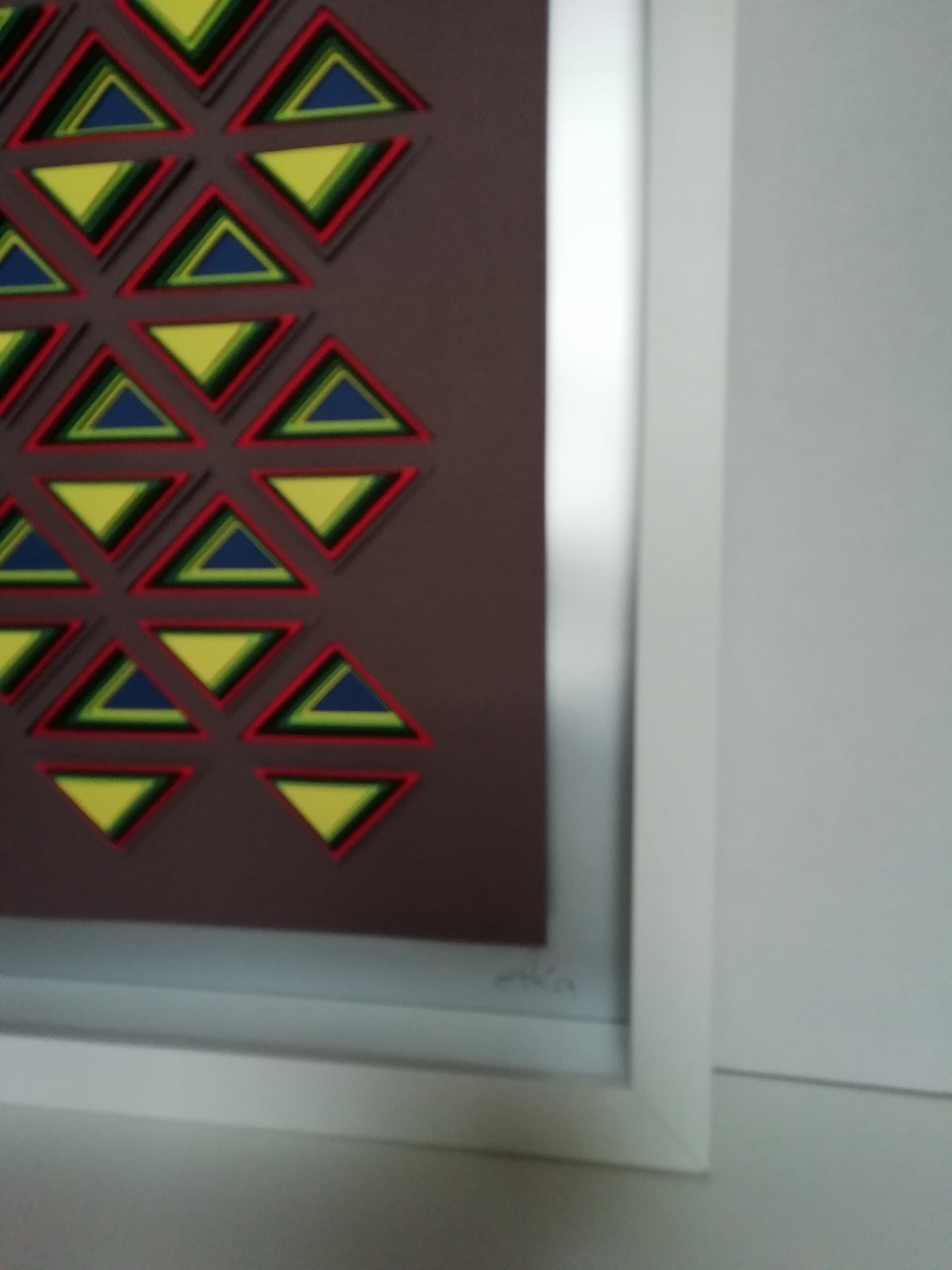  Détail bas droit Triangulation Pop, géométrie chromatique et stimulation visuelle 
