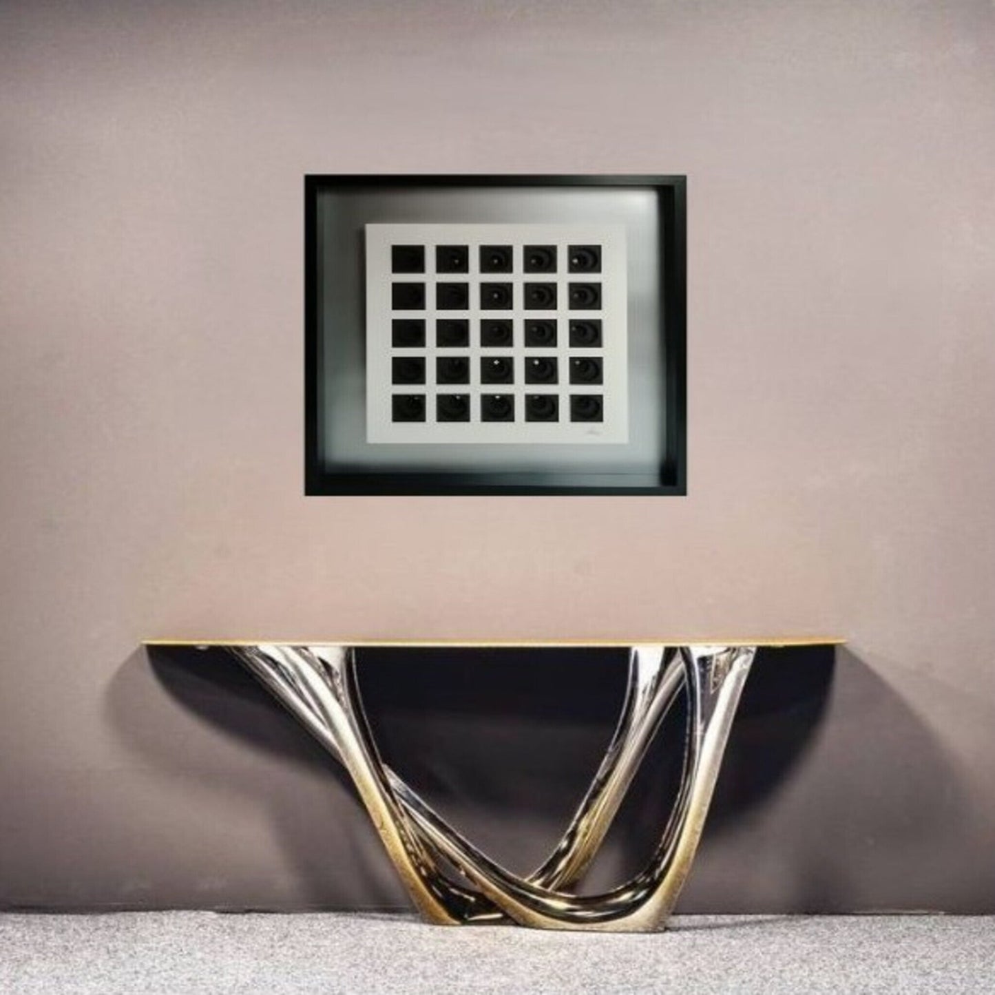 Multispot - art conceptuel photographique grille technologique minimaliste