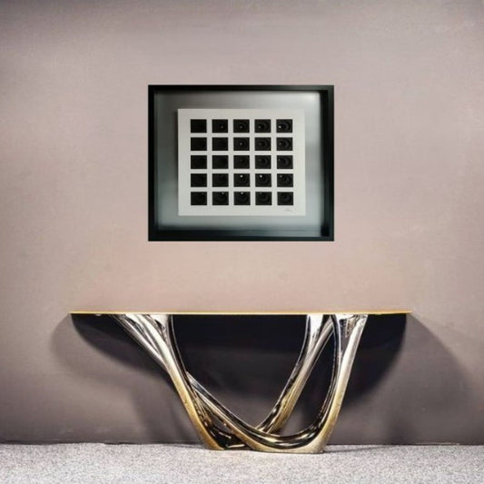 Multispot - art conceptuel photographique grille technologique minimaliste