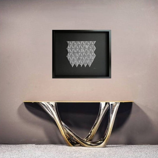 Pop Triangles Double Reverse - art optique papier 3D cinétique illusion minimaliste