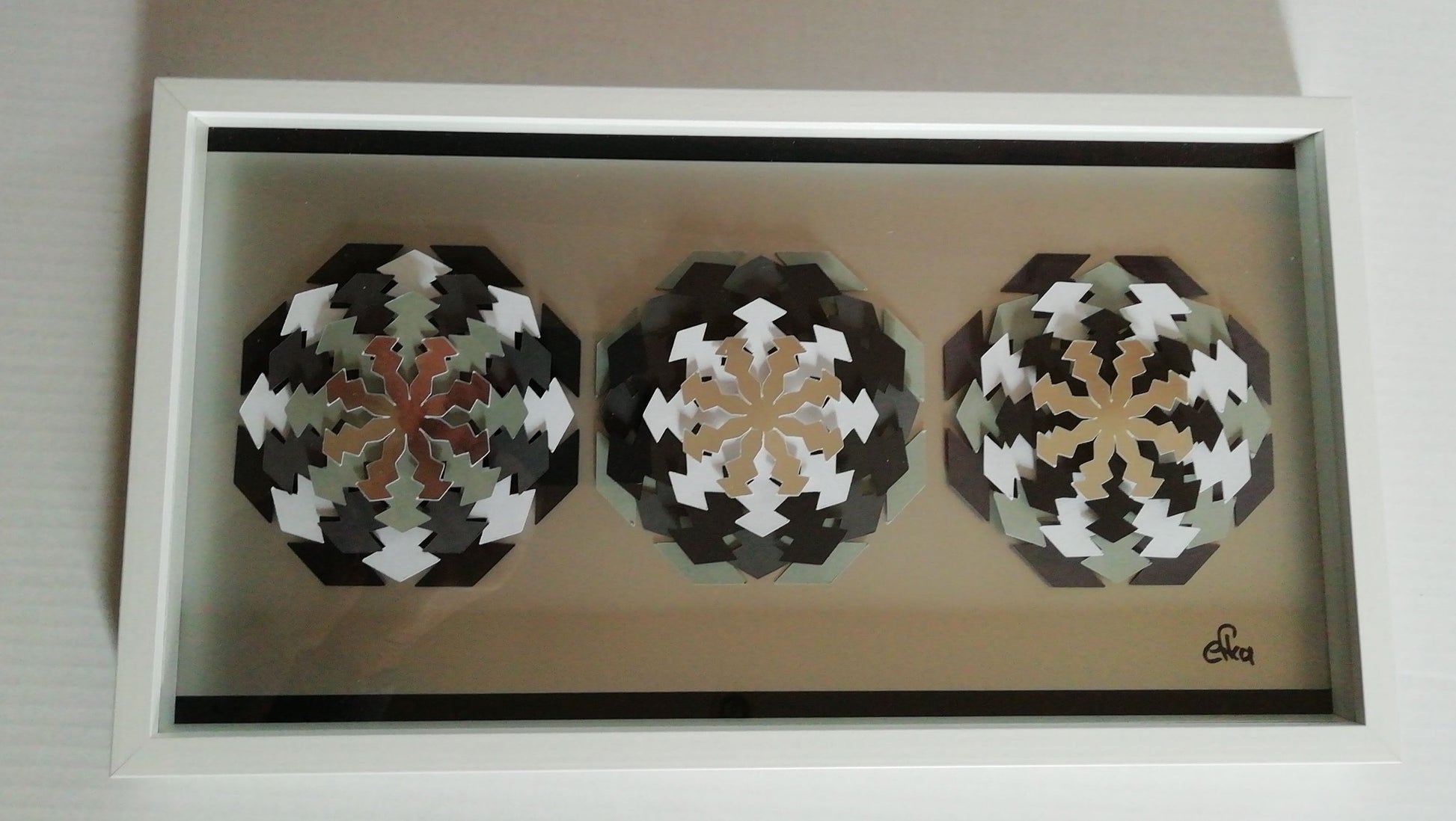 Tonnerre frontale - mandala spirituel contemporain art radial méditatif