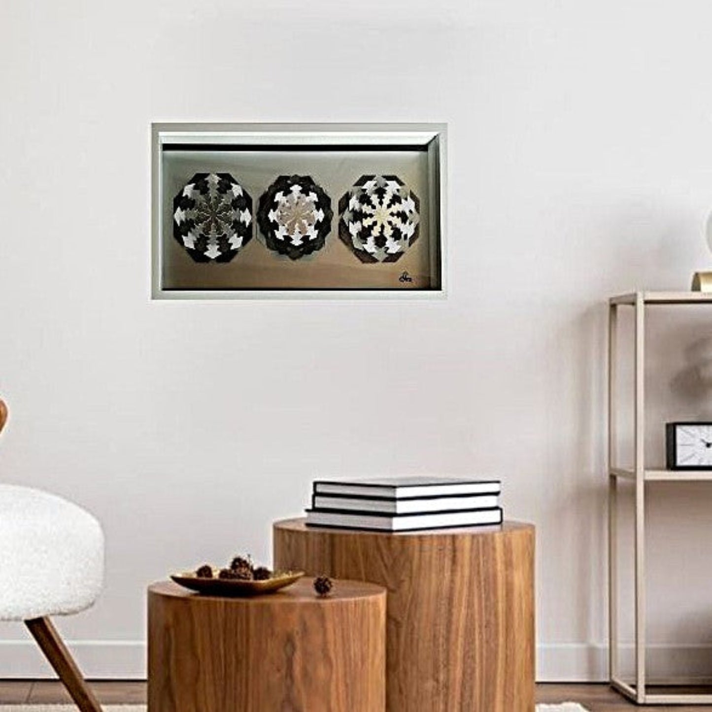 Tonnerre - art origami radial mandala contemporain minimaliste