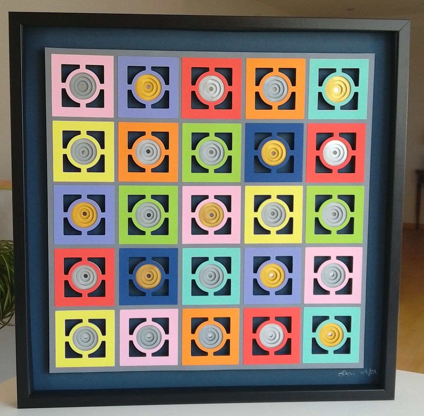 Toupinettes Inversées - art mural paper art 3D effet optique