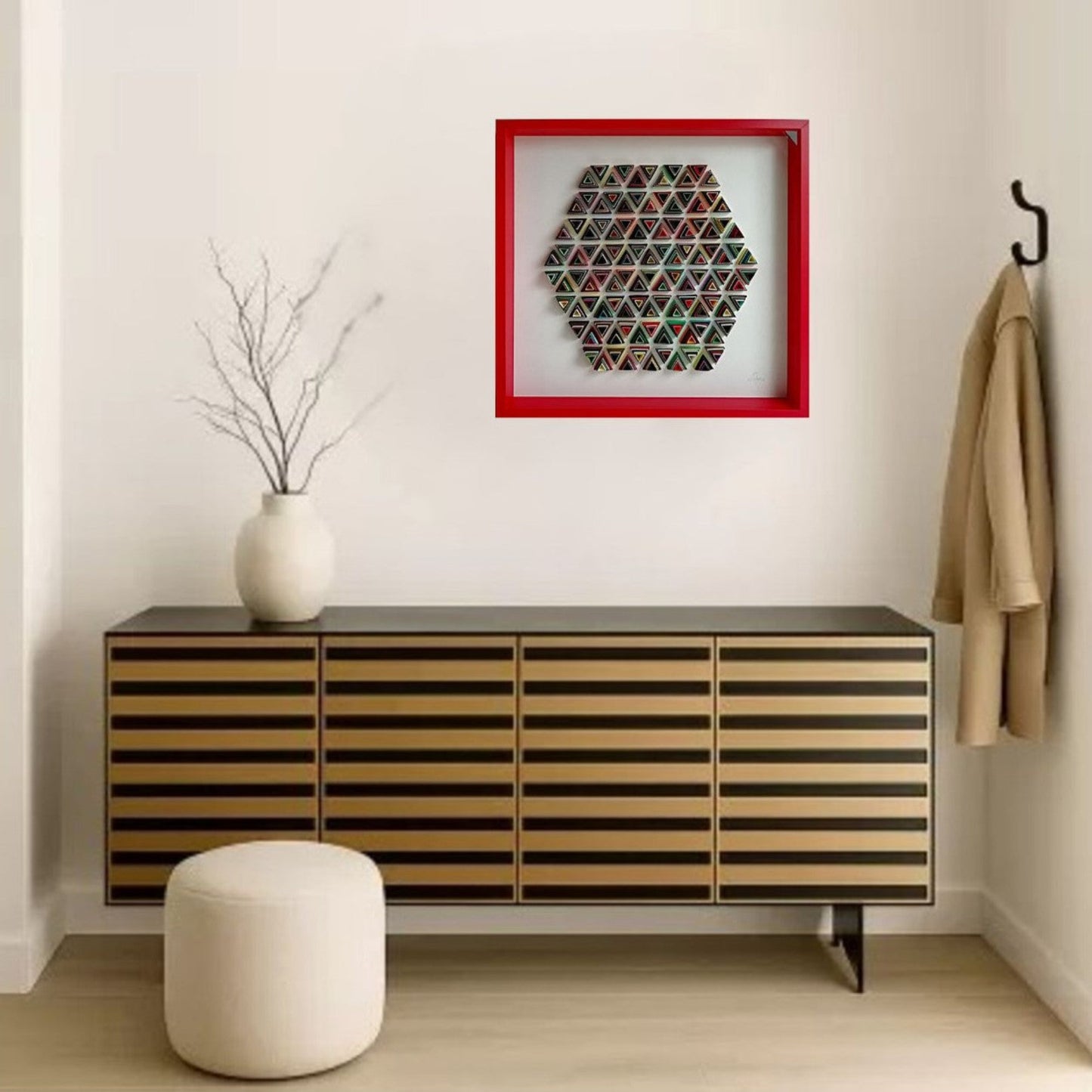 Triangulation - kaléidoscope géométrique contemporain méditation hexagonale