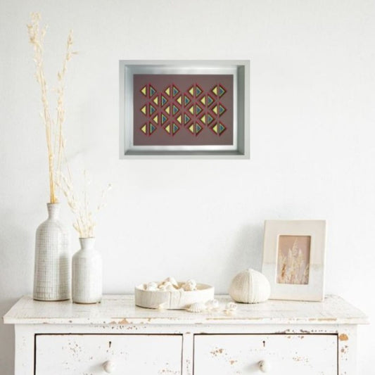 Triangulation Pop - textile optique contemporain géométrie chromatique sensorielle