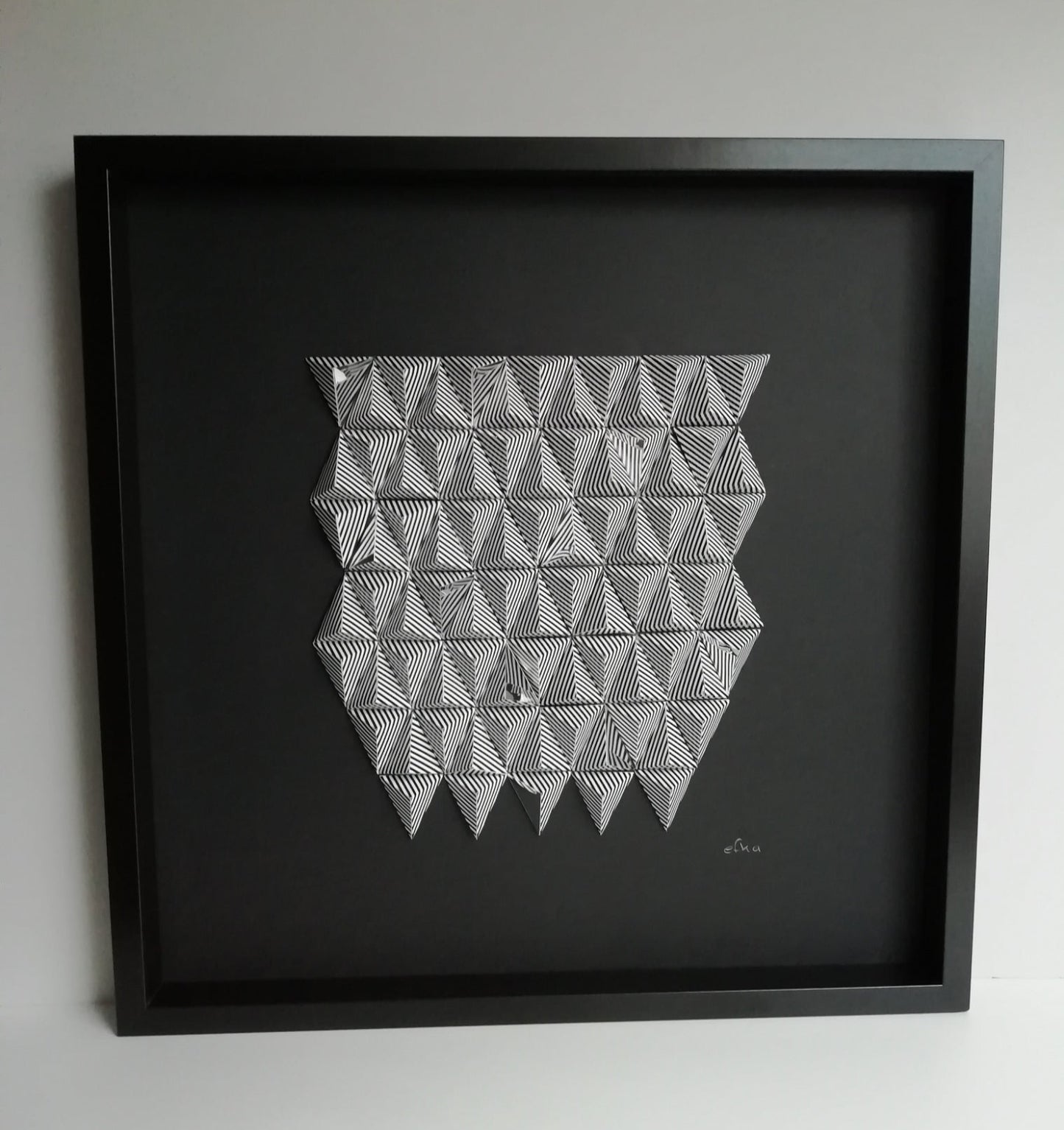 Pop Triangles Double Reverse Op Art cinétique, illusion géométrique noir-blanc 